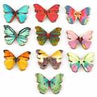 100Pcs 2 Holes Mixed Butterfly Shape Wooden Sewing Mend Scrapbooking Buttons AU