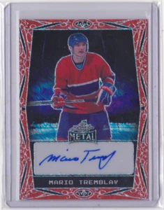2024 LEAF METAL LEGENDS DIAGONAL SHIMMER RED PARALLEL 5/7 MARIO TREMBLAY #BA-MT1 - Picture 1 of 2