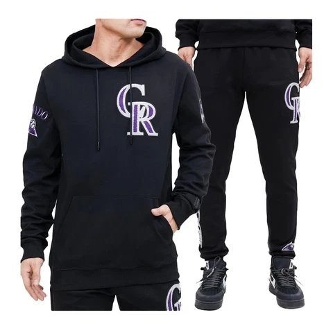 Pro Standard MLB Colorado Rockies Mens Black Hoodie Or Joggers Cover