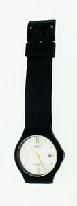 Reloj informal Casio MW 60 7A esfera blanca redonda fecha resina negra 50 M resistente al agua - Imagen 1 de 5