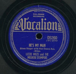 78tk-blues-VOCALION 05260-Lizzie Miles-(He's my man/Mellow Rhythm) - Picture 1 of 2