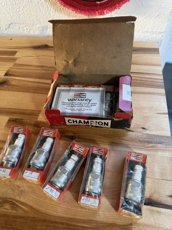 ‘NOS’ Champion RJ-11Y Spark Plugs...Charger, Road Runner, Cuda, Challenger, GTX - Image 1 of 4
