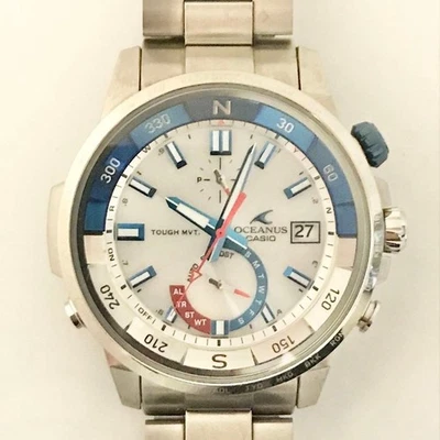Casio Osianas OCW-P1000-7AJF Men's Watch Silver Solar Titanium Round 40mm Used - Image 1 of 4