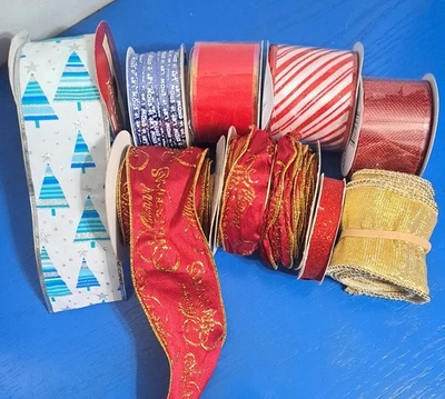 Christmas Ribbon with Wired Edge - Image 1 of 4