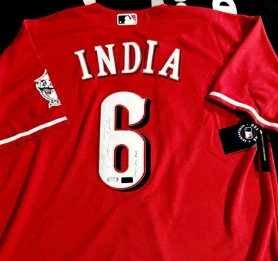 Jonathan India Signed Jersey Nike NL ROY Cincinnati Reds Red Jersey PSA COA - Image 1 of 2
