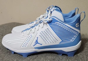 Size 15 Nike Jordan Force Savage 3 Football Cleats UNC Tar Heels PE Fj4969 144 - Picture 1 of 11