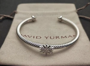 David Yurman Sterling Silver Starburst Cable Bracelet No box No Bags - Picture 1 of 3