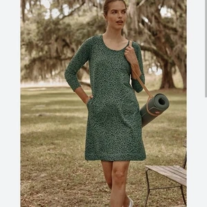 J. Jill Fit Elevate Terry Jersey Altheisure Dress Green Dot Women's Plus Size 2X - Picture 1 of 10