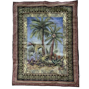Elegant Riddle Home and Gifts Tapestry Wall Hanging Palm Trees 39" x51" - Picture 1 of 3