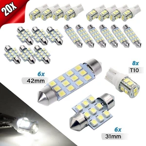 Kit de paquete interior de luz LED blanca 20X para domo de mapa T10 y 31 mm + matrícula - Imagen 1 de 10
