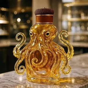 Funny Octopus Whiskey Bottle, 3D Sculpted Bigfoot Whiskey Glass, Unique Decanter - Picture 1 of 4