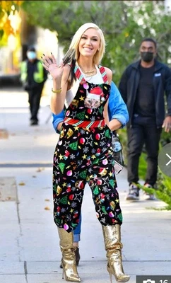 Черный бархатный рождественский комбинезон с котом комбинезон 2XL без границ — Гвен Стефани  - Изображение 1 из 4