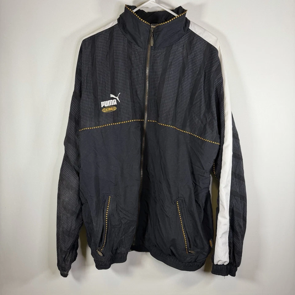 Puma King De Colección Años 90 Fútbol Fútbol Todo Clima Parka Invierno Chaqueta L Foto 1 de 4