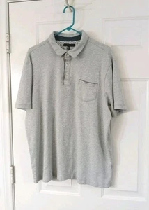 Tahari Hemd Herren XXL Polo grau kurzarm feste Tasche 100% weiche Baumwolle - Bild 1 von 6