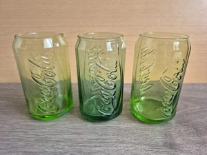 X3 McDonalds coca cola Can glasses Green - Picture 1 of 2