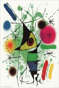 CANVAS The Singing Fish by Joan Miro 36x24 Oil Art Painting Reproduction - Picture 1 of 1