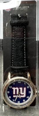 Reloj deportivo clásico de los New York Giants para hombre cuero negro Sparo mercancía de la NFL Foto 1 de 4