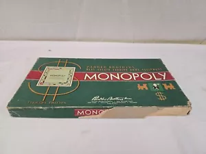 MONOPOLY LIBRARY EDITION BOARD GAME COMPLETE SET VINTAGE 1961 PARKER BROTHERS - Picture 1 of 7