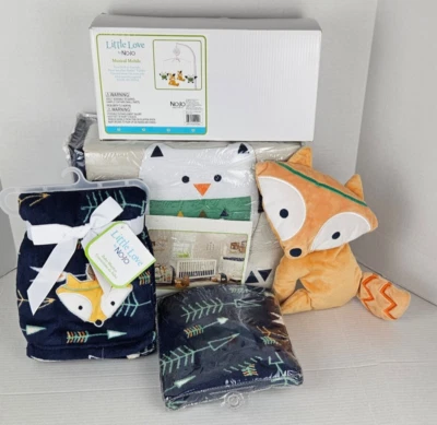 Little Love: Juego de cama para cuna de 8 piezas azteca de NoJo Foto 1 de 4