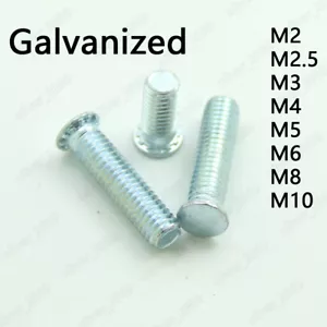 Verzinkter Stahl Drucknieten Flachkopfschrauben Schrauben M2 M3 M4 M5 M6 M8 M10 - Bild 1 von 6