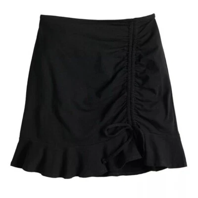 Minifalda encubierta negra con volantes acanalados talla XS nueva Foto 1 de 3