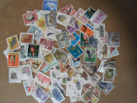 Collection lot 100 different medium sized stamps of South Africa Cover