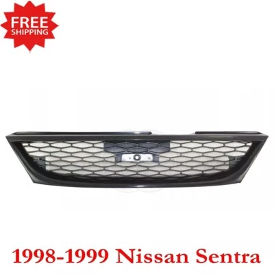New Front Grille For 1998-1999 Nissan Sentra Textured Gray Plastic NI1200182 Foto 1 de 4