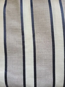 Jones Shalimar Navy Striped Curtain Craft Cotton Fabric - Picture 1 of 1