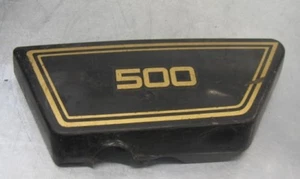 YAMAHA SIDE PANEL BODY COVER FAIRING TX500 XS500 TX XS 500 BLACK GOLD 1976 76 - Picture 1 of 4
