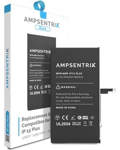 Replacement Battery Compatible For iPhone 15 Plus (AmpSentrix) (Basic) - Picture 1 of 3