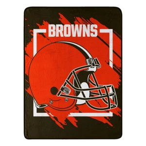 Cleveland Browns Blanket 46x60 Micro Raschel Dimensional Design Rolled - Picture 1 of 1