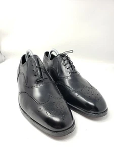 Vintage Florsheim NEU! 9,5d Royal Imperial 5 Nagel Wingtip schwarz - Bild 1 von 11
