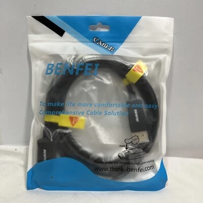 Display Port to Display Port 6 Ft Cable  Benfei DP to DP Male to Male Cable Gold - Image 1 of 2