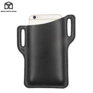 Waterproof Black Men Fanny Pack Waist Bag Leather Cover Travel Hip Belly Bag - Picture 1 of 5