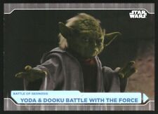 2021 T Star Wars Battle Plans Foilboard #19 Yoda & Dooku Battle With The Force 