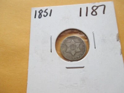 1851 THREE CENT SILVER NICE - Image 1 of 2