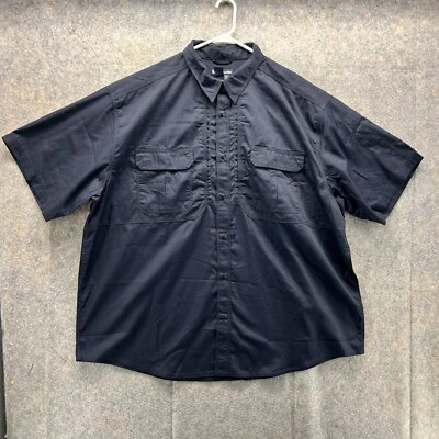 5.11 Tactical Shirt Men 3XL Blue Button Down Pocket Ripstop Police Teflon NEW - Image 1 of 4