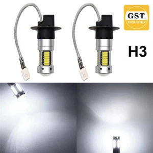 2pcs H3 LED Fog Light Bulbs Conversion Kit Super-Bright Canbus 6500K White - Picture 1 of 11