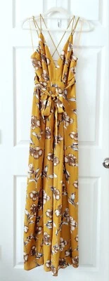 Luxxel High-Waisted Floral Print Wide Leg Jumpsuit, Size Small, Womens - Image 1 of 4