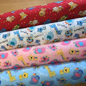 Tela estampado animal León y amigos 100% algodón niños niños ~ por metro FQ - Imagen 1 de 11