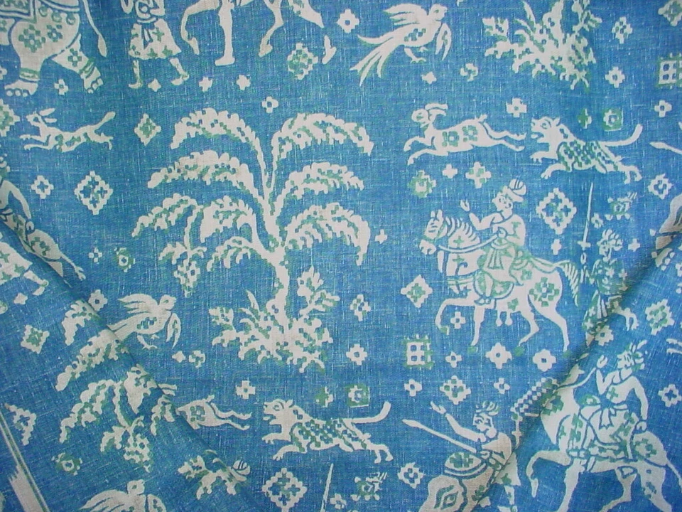 1-7/8Y Brunschwig & Fils 8015175 Aralam Print Gothic Linen Upholstery Fabric - Image 1 of 4