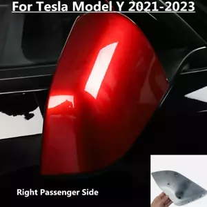 1PC Red Passenger Side Replacement Mirror Cover Cap For Tesla Model Y 2021-2023 - Picture 1 of 3