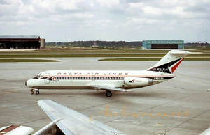 Delta Airlines Douglas DC-9-15 N8953U nel settembre 1967 stampa a colori 8"x12" - Foto 1 di 1