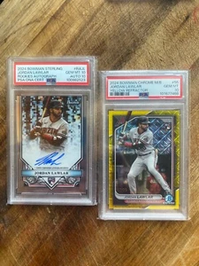 2024 Bowman Chrome Mega Box Yellow Refractors Jordan Lawlar RC ROOKIE /75 PSA 10 - Bild 1 von 1