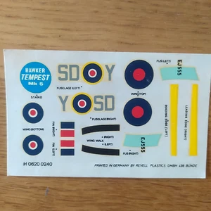 decals for REVELL H 0620 Hawker Tempest Mk.5 1/72 scale - Picture 1 of 1