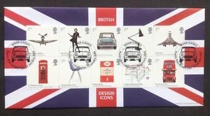 GB Bradbury 2009 Diseño Clásicos/Iconos Conjunto en Cubierta del Primer Día, Austin Rise S/H/S - Imagen 1 de 2