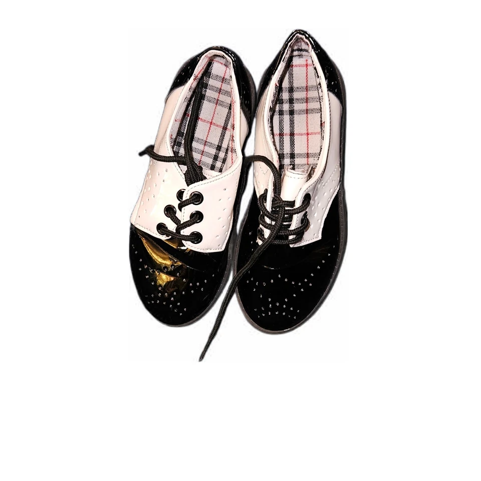 男孩女孩经典系带牛津鞋乐福鞋 32 码 US 1 — 第 1/4 张图片