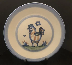 M.A Hadley Pottery Hand Painted Country Folk Art 10 7/8" CHICKEN Dinner Plate - Picture 1 of 5