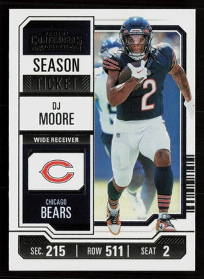 DJ Moore 2023 Panini Contenders #18 Season Ticket Chicago Bears - Image 1 of 2
