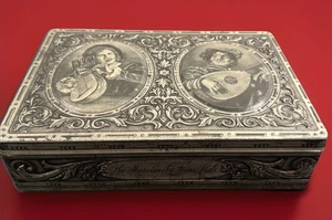 BLECHKEKS/KEKS/BONBONIERE: "Die Musiker" FRANS HALS, GEPRÄGT 50er Jahre. - Bild 1 von 14